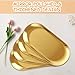 AKOLAFE 10PCS Stainless Steel Serving Tray Set Gold Platters for Serving Food Extra Small Metal Trays Decorative 7
