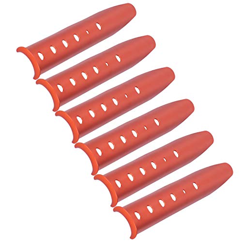 Bordstract 6Pcs Tent Nails Orange 31Cm U Shaped Tent Nail Aluminium Alloy Tent Stake Beach Peg Snow Ground Stake For Mountaineering Camping #TOP5