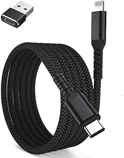 BASESAILOR USB C to Lightning Charger Cable 10ft with USB A Adapter,Apple MFI Certified Type C Power Delivery PD Fast Charging Cord for iPhone 11 12 13 14 Mini Pro Max,SE 3rd,iPad 8th 9th Generation
