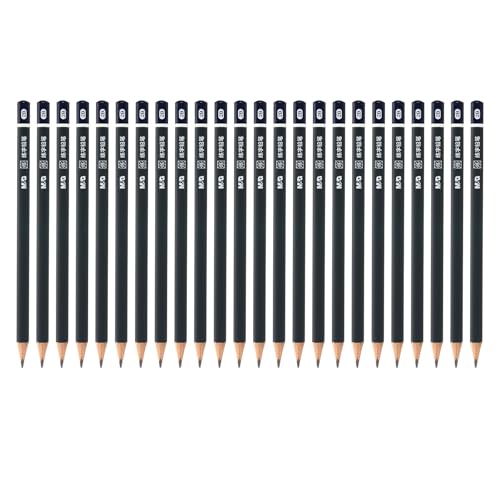 M&G Hexagonal 2B Graphite Pencils, 24 Pack, Grey
