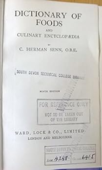 Hardcover DICTIONARY OF FOODS AND CULINARY ENCYCLOPEDIA. Book