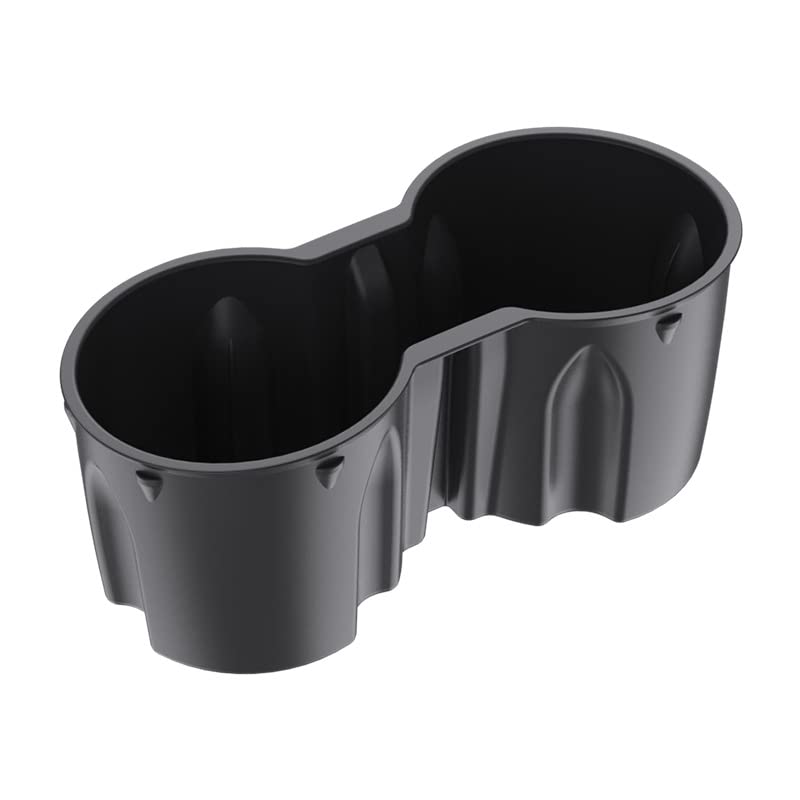 Owving Center Console Cup Holder Insert Compatible with Tesla Model 3 Model Y Black Center Console Accessories Multifunctional Scratch and Wear Resistant
