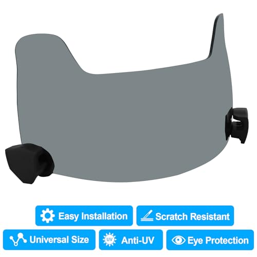 Black Football Visor, Football Helmet Visor for Youth&Adult with Easy Install Clips (Black)