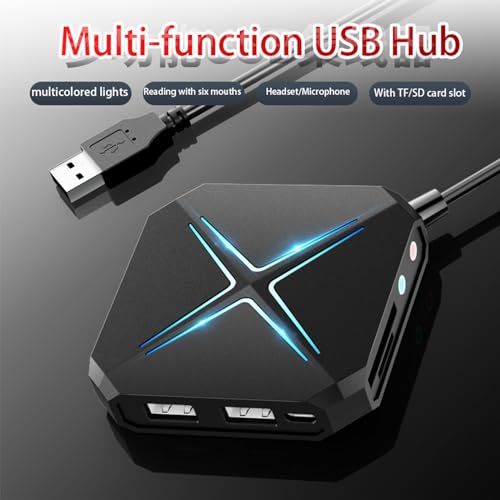 PEIYUI S24 Ultra External Sound Card, USB Audio Adapter for PC Windows, Mac, Linux, Laptops, Desktops, Stereo Sound Card with 3.5mm Interface & USB Interface, Volume Control, Plug & Play (10-in-1) - Thumbnail 2