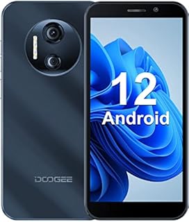 DOOGEE X97 Pro Mobile Phones Sim Free Unlocked, Android 12 Smartphone, 4GB + 64GB, Octa-Core, 4200mAh, 6.0'' HD+ Display, 3-Card Slots, Dual SIM Smartphone, 12MP+5MP Camera, NFC/OTG/Face ID - Black