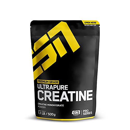 ESN Ultrapure Creatine Monohydrate, reinstes Kreatin Pulver, 500 g Beutel