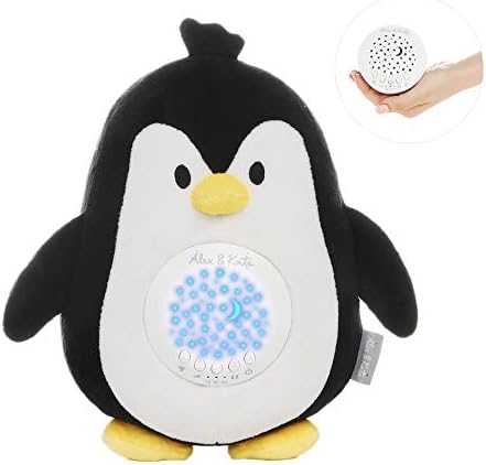 Waddle Penguin by Alex & Kate - White Noise, Shushing, Lullabies - Unique New Baby Boy & Girl Gifts - Portable Toddler Toy Soother, Sleep Aid Night Light, Soothing Sounds for Newborn, Gender Neutral