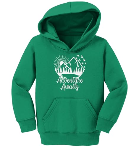 Haase Unlimited Adventure Awaits - Hiking Camping Nature Toddler/Youth Fleece Hoodie2