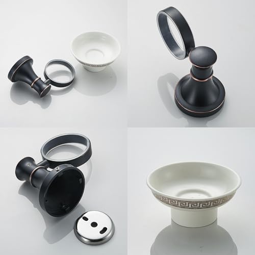 Image of Black Bathroom Soap Dish Holder Wall Mounted Bathroom Hardware Accessories,Oil Rubble Bronze