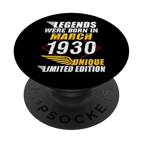 Cumpleaños Marzo 1930 Edición Limitada Regalo March 1930 PopSockets PopGrip Intercambiable