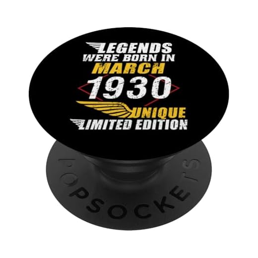 Cumpleaños Marzo 1930 Edición Limitada Regalo March 1930 PopSockets PopGrip Intercambiable