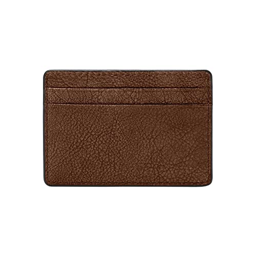 Image of Fossil Men's Steven Leather Slim Minimalist Card Case Wallet, Medium Brown, (Model: ML4395210)