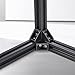 VEVOR 4PCS 47.2 in (1200mm) T Slot 2020 Aluminum Extrusion Profile, European Standard Anodized Linear Rail, High-Strength Extruded Aluminum Rail for 3D Printer, CNC Machine DIY, Laser Engraving, Black