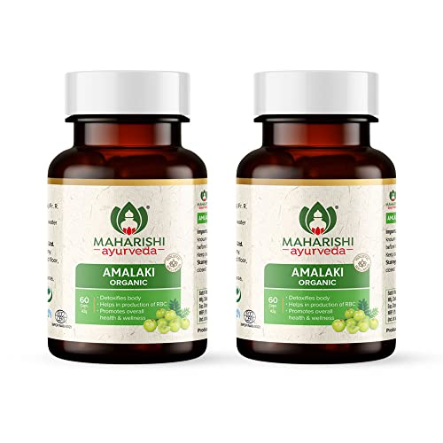 Image of Maharishi Ayurveda Organic Amla Capsules 700 MG| Amlaki Rasayana | Detoxifies Body | Rich In Vitamin C | Boosts Immunity | Improves Digestion | (120 Capsules)