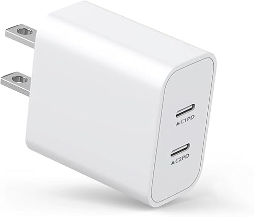 Bloque de cargador rápido para iPhone 17, cargador de alimentación USB C de doble puerto 2 en 1, cargadores rápidos tipo C, adaptador de enchufe