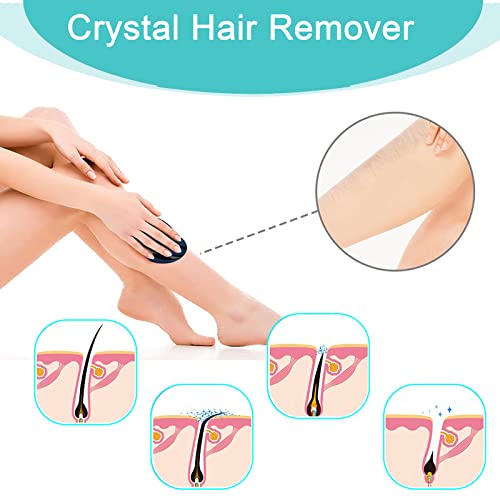 2-Pcs-Crystal-Hair-Eraser-for-Women-and-Men-Reusable-Crystal-Hair-Remover-Portable-Magic-Painless-Exfoliation-Hair-Removal-Tool-Washable-Magic-Hair-Eraser-for-Back-Arms-LegsBlue-Black