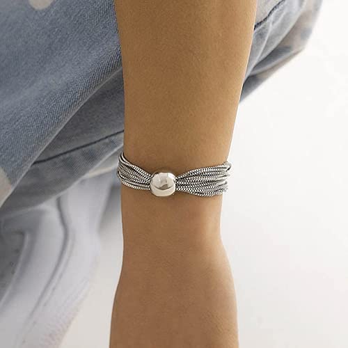 Zu trocken, geometrie raumkugel im central park Dick kette juwelenverzierte halskette und ketten kette armband, schmuck gegen frauen und mädchen (Armbänder-Silber)