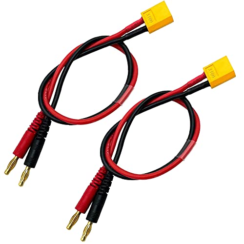 Cavo Di Ricarica In Silicone 300mm Con Connettori XT60 Maschio A Banana/proiettile Maschio 4mm - Foto 2