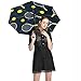 Meaudiwes Fashion Compact Auto Folding Umbrella Windproof Travel Umbrella For Rain & Sun Funny Colourful Tennis Racquets And Tennis Balls