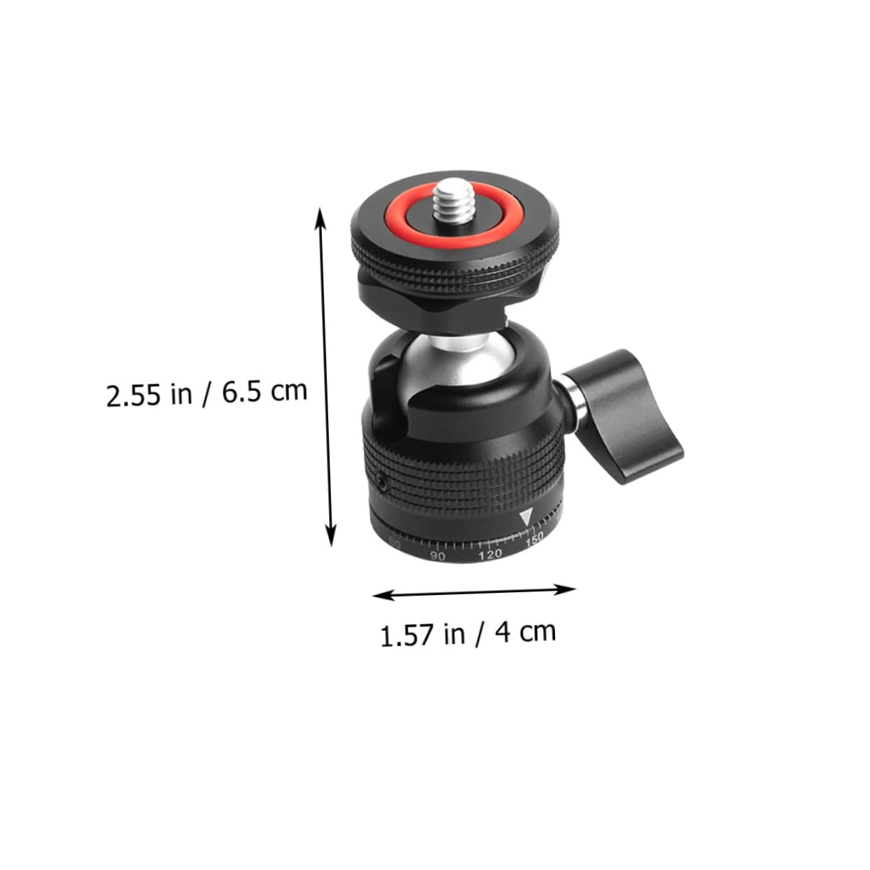 DOITOOL Hot Shoe Mount Adapter Ball Head for Tripod Camera Tripod Accessories for Ring Light LED Lights and Camcorders