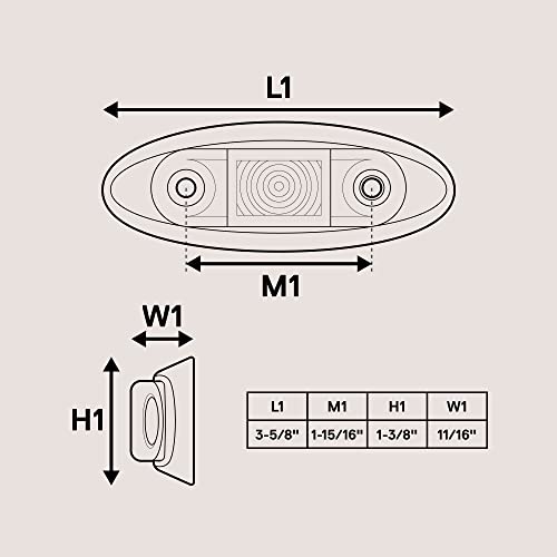 4Pc 2.5" Amber Led Trailer Marker Light Kit W/Chrome Bezel [Dot Fmvss 108] [Sae P2] [Surface Mount] [Waterproof Ip67] Side Marker Lights For Trailer Truck #TOP6