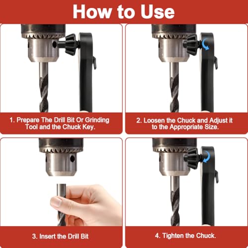 2PCS Ratcheting Drill Chuck Key Wrench 2-in-1 Mini Ratchet Drills Chuck Spanner - image 6
