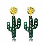 Estilo: étnico Pendiente Colgante Cactus Fluorescente Pendientes Colgantes Mujeres Desert Cactus Pendientes Regalo   B