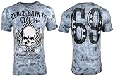 Rebel Saint by Affliction Men's T-Shirt Cycles XL Blue