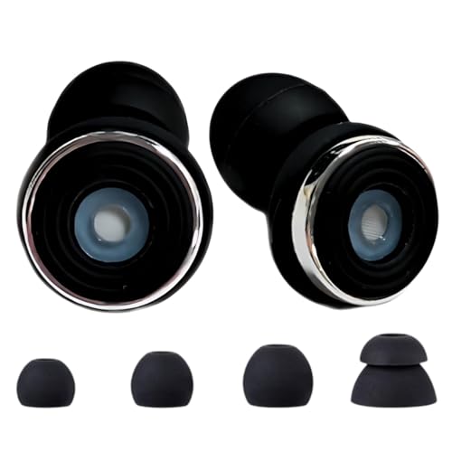 Tapones de silicona para los oídos, tapones elásticos con reducción de ruido, tapones para los oídos para dormir con cancelación de ruido, reutilizables, tapones portátiles para los oídos a prueba de