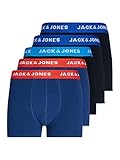 JACK & JONES JUNIOR Garçon Jaclee Trunks 5 Pack Noos Jnr Boxer, Surf The Web/Pack : Surf The Web - Estate Blue Estate Blue Blue Jewel, 176 EU