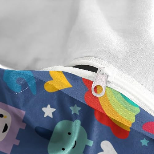 Housse de couette impression 3D Rainbow parure de lit grand confort King size - 8