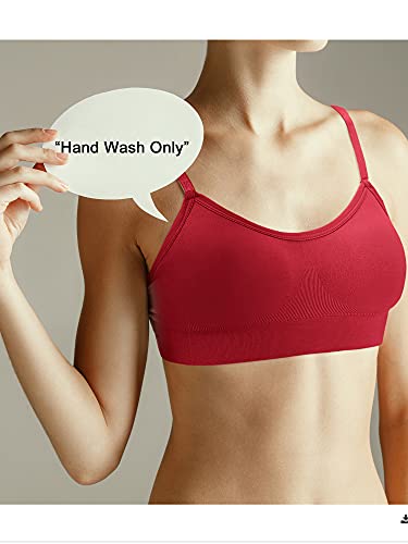 Image of Geyoga Neck Bralettes Wireless Cami Bra Tank Top Sports Bra for Women Girls