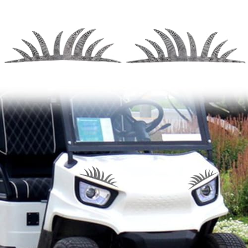 beinkmake 2Pcs Car Headlight Bling Eyelashes Stickers High Intensity Diamond Waterproof Safety Funny Auto Eyelid Decoration for Car Truck Headlamp Headlight
