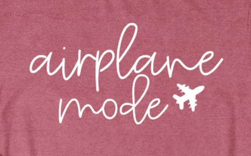 Womens Airplane Mode Shirt Traveling Tshirt Travel Lover Tee Tops - Image 5