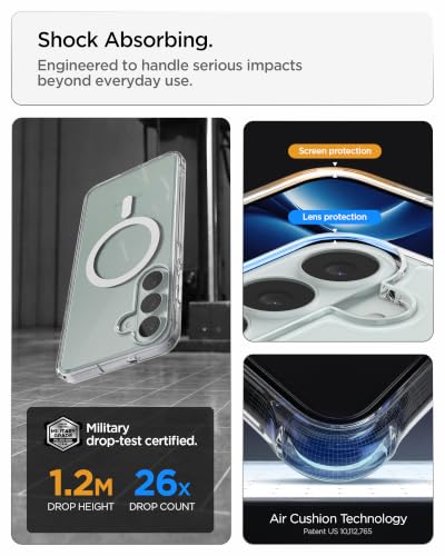 Image of Spigen Ultra Hybrid MagFit Case for Samsung Galaxy S26 FE, Clear White