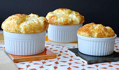 SZUAH Porcelain Ramekins, 4oz Baking Ramekins for Souffle, Creme Brulee, Appetizer, Custard, Pudding and Ice Cream, Set of 9.