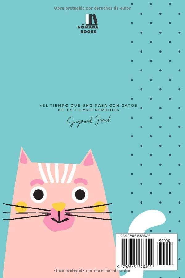 Miniatura 2 de Libreta para gente muy gatuna Cuaderno pautado de 96 páginas tamaño 15,24 x 22,86 cm Diario con diseño de gatos Bloc de notas divertido Libretas