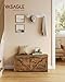 VASAGLE Storage Chest, Storage Trunk with 2 Safety Hinges, Storage Bench, Shoe Bench, Farmhouse Style, 15.7 x 39.4 x 18.1 Inches, for Entryway, Bedroom, Living Room, Rustic Brown ULSB060T01
