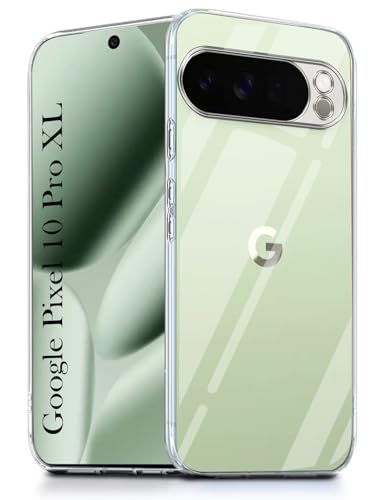Image of Jkobi Silicone Back Cover Case for Google Pixel 10 Pro XL (Clear Shockproof Case with Camera Protection | Soft and Flexible | Transparent)