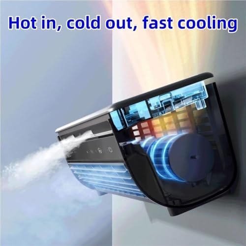 Mini Wall-Mounted Air Conditioner with Remote - Portable Fast Cooling Unit, Low Energy Usage, Ideal for Bedroom, Living Room, Office, Efficient Cold Air Blower