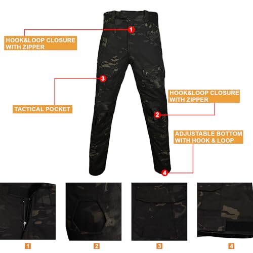 Mgflashforce Combat Suit Military Shirt & Pants Set Tactical Clothing Hunting Uniform Airsoft Paintball Clothes thumb #4