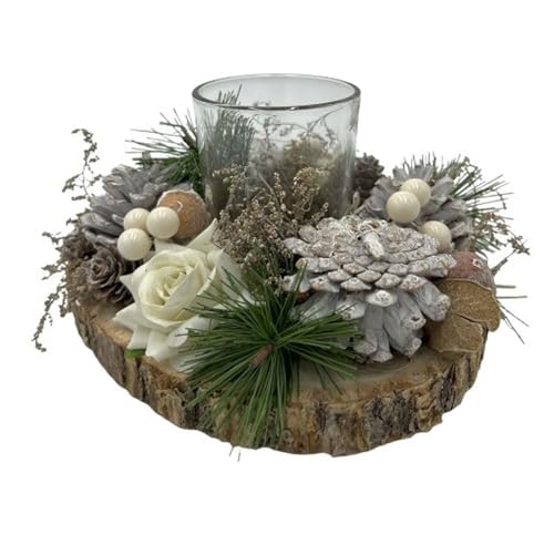 Adventsgesteck mit Zapfen & Beeren – Kranz oder Gesteck mit...