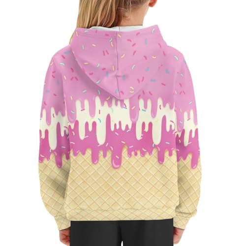 Image of Coloranimal Unisex Girls and Boys Long Sleeve Hoodies Hoody Athletic Pullover Sweatshirts Tops Age 6-16year