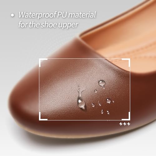 Image of Women's Ballet Flats Shoes Comfortable PU Leather Dress Slip on Shoes Teacher Business Casual