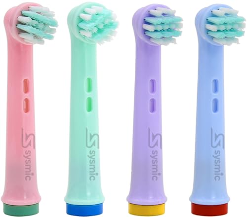 Junior Toothbrush Heads Kids Compatible Replacement for Oral-B Kids Junior Teens Children Electric Toothbrush 4Pcs
