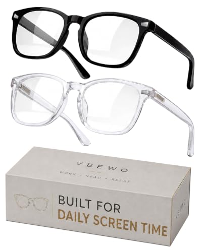 Image of 2 Packs 97.6% Blue Light Blocking Glasses for Men Women