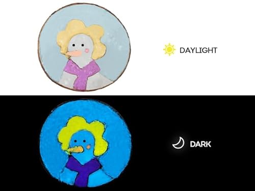 ABEIER Glow in the Dark Acrylic Paint, 10 Bright Colors (60ml/2oz) blacklight Paint, Neon Craft Paint, Long Lasting Glow Fluorescent Paint Ideal for DIY Projects Halloween Easter Christmas Decorations - Image 5