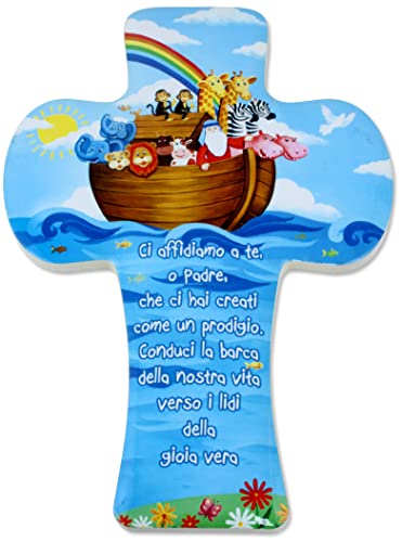 Generico Croce da Parete - Croce Serie Bimbi - Arca di Noè - Cm 22x15