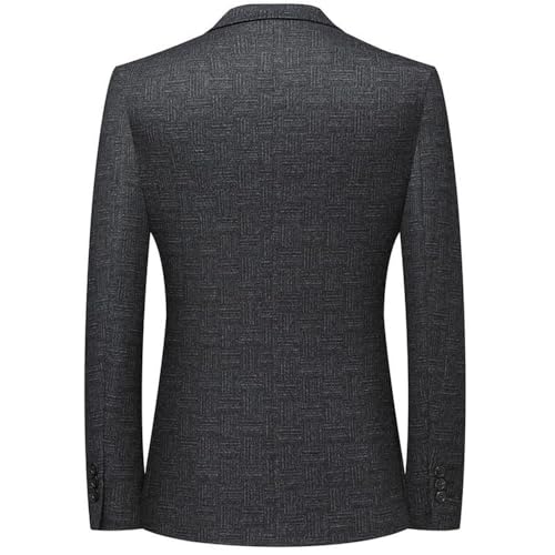 Men's Slim Fit Suit Jacket Autumn Lightweight Wedding Prom Formal Coat Business Casual3