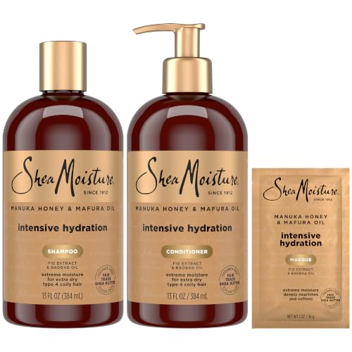 SheaMoisture Shampoo and Conditioner, Manuka Honey...